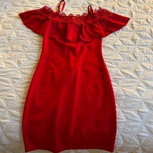 Red cocktail dress